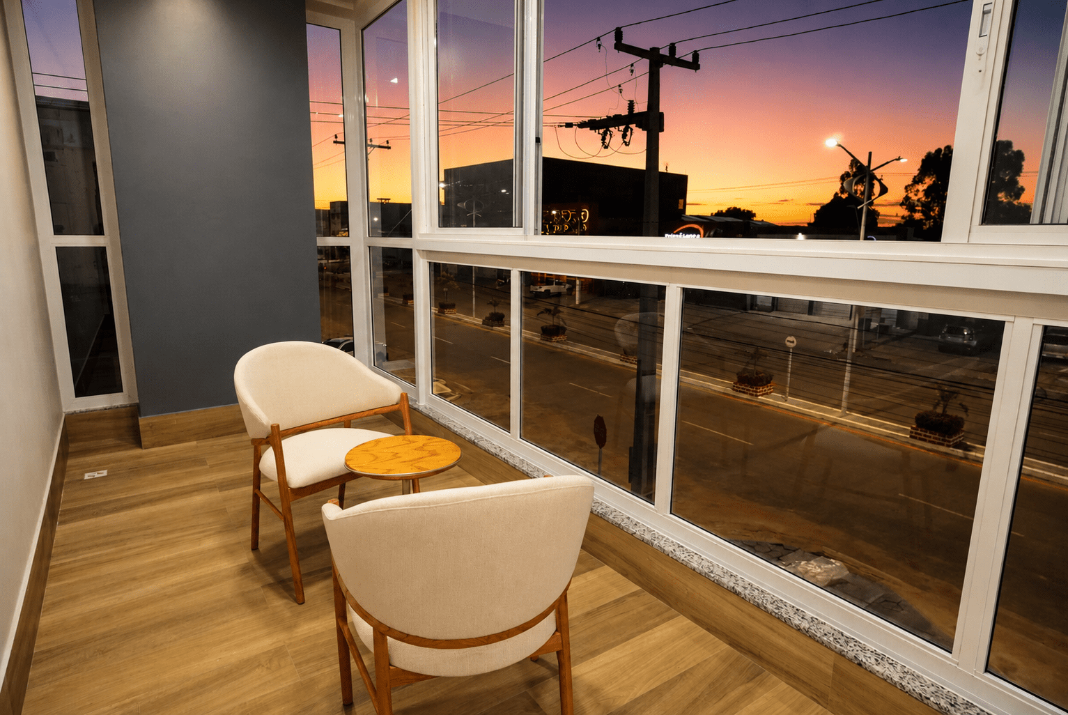 Área de convivência confortável do Unique Hotel